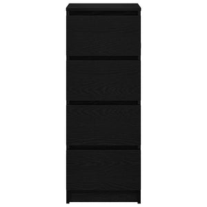 Credenza Rovere Nero 37,5x35x99 cm in Legno Multistrato 861698