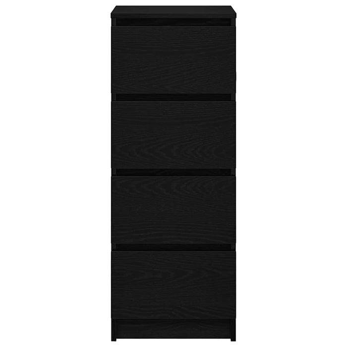 Credenza-Buffet-Armadio da cucina Rovere Nero 37,5x35x99 cm in Legno Multistrato