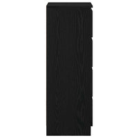 Credenza-Buffet-Armadio da cucina Rovere Nero 37,5x35x99 cm in Legno Multistrato