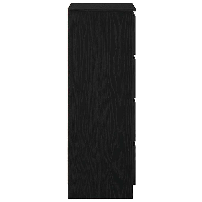 Credenza-Buffet-Armadio da cucina Rovere Nero 37,5x35x99 cm in Legno Multistrato