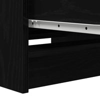 vidaXL Credenza Rovere Nero 37,5x35x99 cm in Legno Multistrato