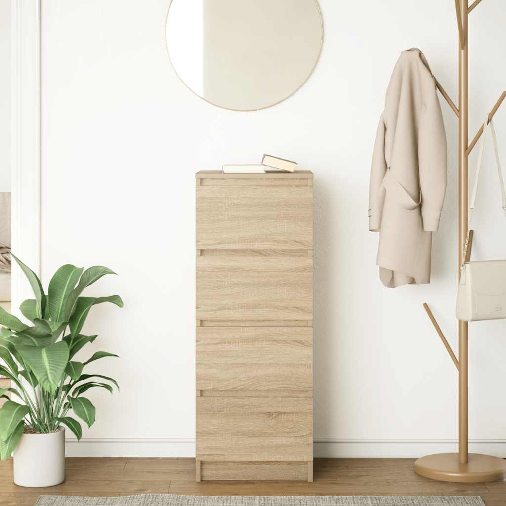 vidaXL Credenza Rovere Sonoma 37,5x35x99 cm in Legno Multistrato