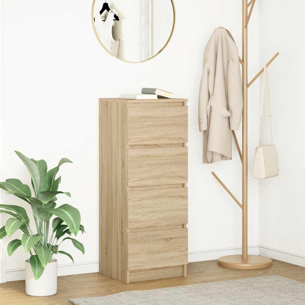 vidaXL Credenza Rovere Sonoma 37,5x35x99 cm in Legno Multistrato