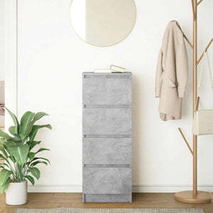 vidaXL Credenza Grigio Cemento 37,5x35x99 cm in Legno Multistrato
