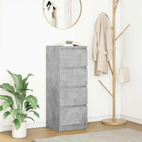 vidaXL Credenza Grigio Cemento 37,5x35x99 cm in Legno Multistrato