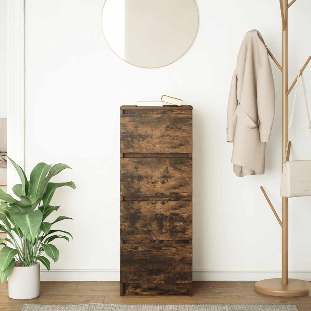 Credenza Rovere Fumo 37,5x35x99 cm in Legno Multistrato 861701