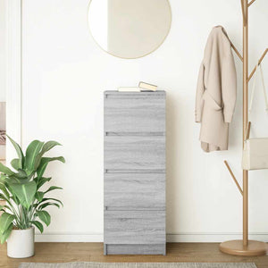 vidaXL Credenza Grigio Sonoma 37,5x35x99 cm in Legno Multistrato
