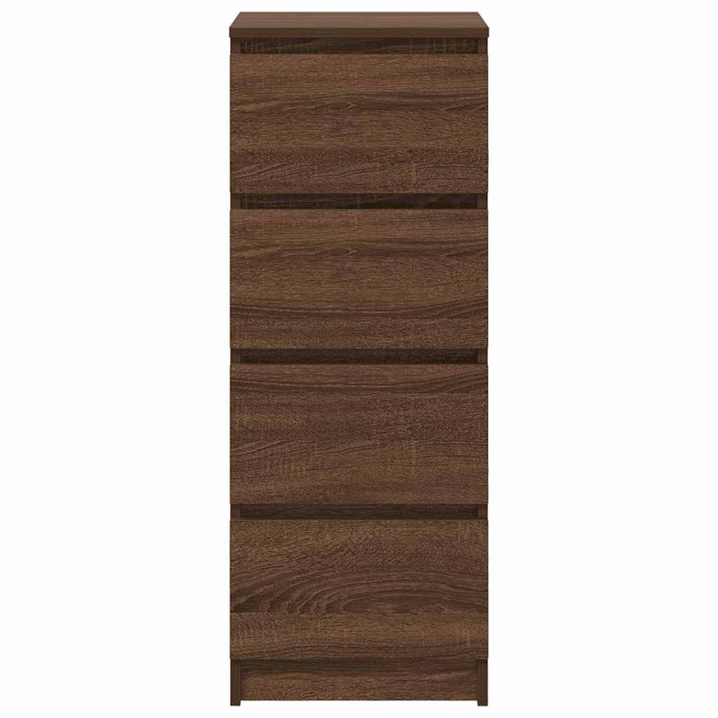 vidaXL Credenza Rovere Marrone 37,5x35x99 cm in Legno Multistrato