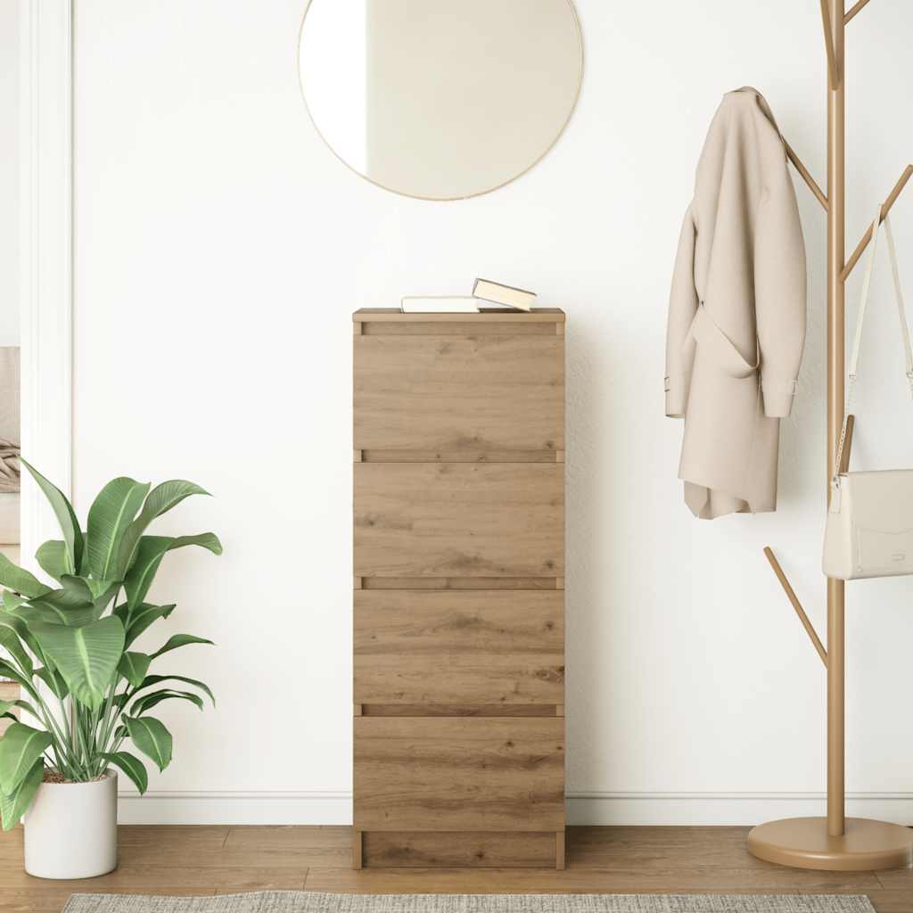 vidaXL Credenza Rovere Artigianale 37,5x35x99 cm in Legno Multistrato