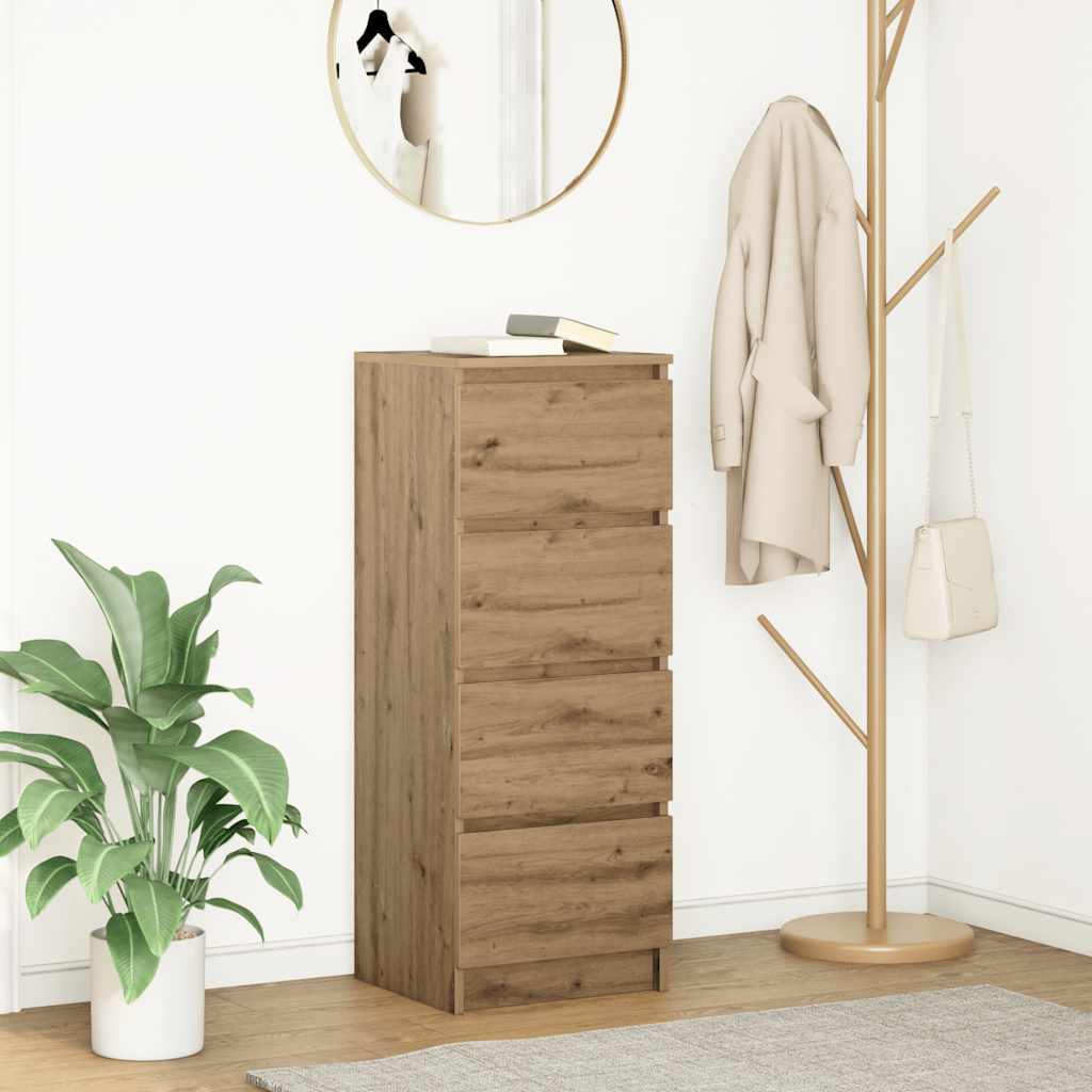 vidaXL Credenza Rovere Artigianale 37,5x35x99 cm in Legno Multistrato