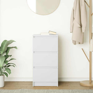 Credenza Bianca 37,5x35x76 cm in Legno Multistrato