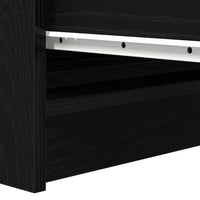 Credenza Rovere Nero 37,5x35x76 cm in Legno Multistrato