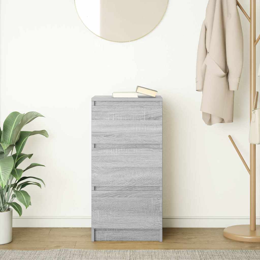 vidaXL Credenza Grigio Sonoma 37,5x35x76 cm in Legno Multistrato