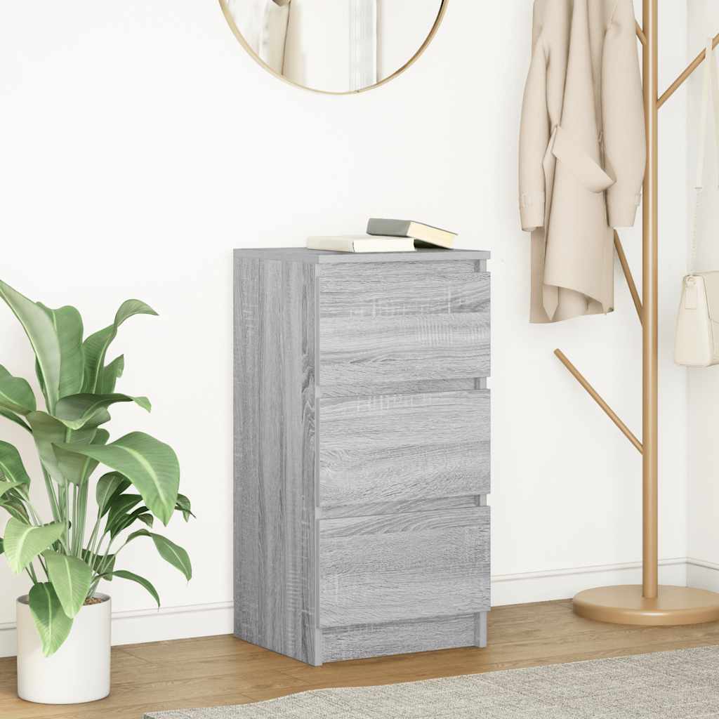 vidaXL Credenza Grigio Sonoma 37,5x35x76 cm in Legno Multistrato