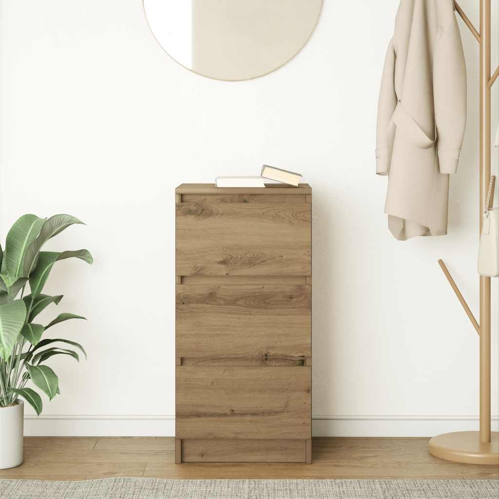 Credenza Rovere Artigianale 37,5x35x76 cm in Legno Multistrato 861732