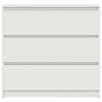 Credenza-Buffet-Armadio da cucina Bianca 80x35x76 cm in Legno Multistrato