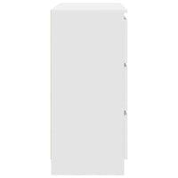 Credenza-Buffet-Armadio da cucina Bianca 80x35x76 cm in Legno Multistrato