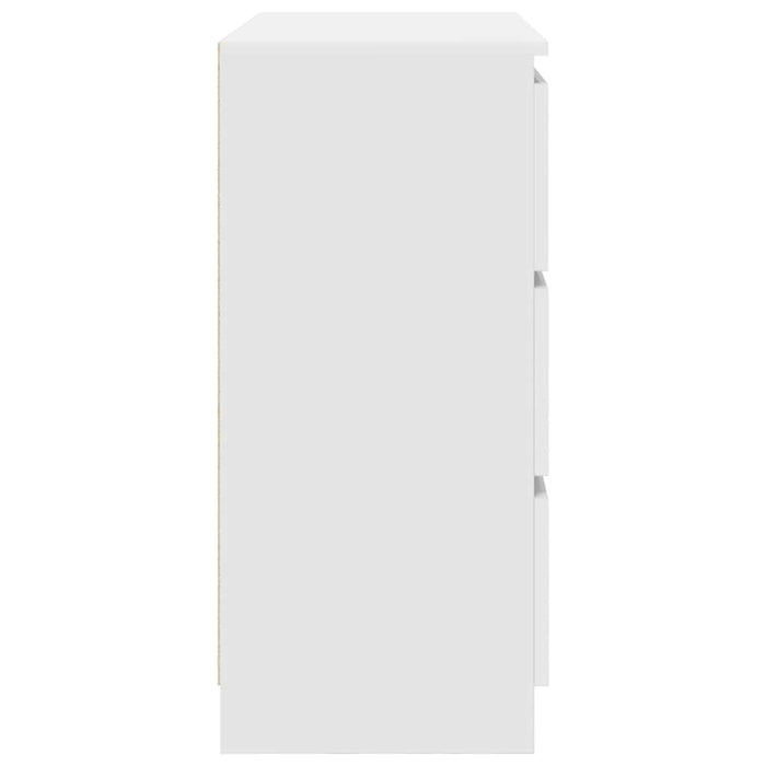 Credenza-Buffet-Armadio da cucina Bianca 80x35x76 cm in Legno Multistrato