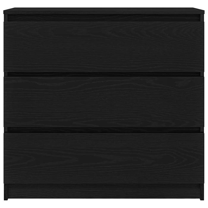 vidaXL Credenza Rovere Nero 80x35x76 cm in Legno Multistrato
