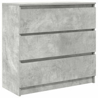 Credenza-Buffet-Armadio da cucina Grigio Cemento 80x35x76 cm in Legno Multistrato