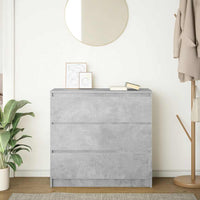 vidaXL Credenza Grigio Cemento 80x35x76 cm in Legno Multistrato