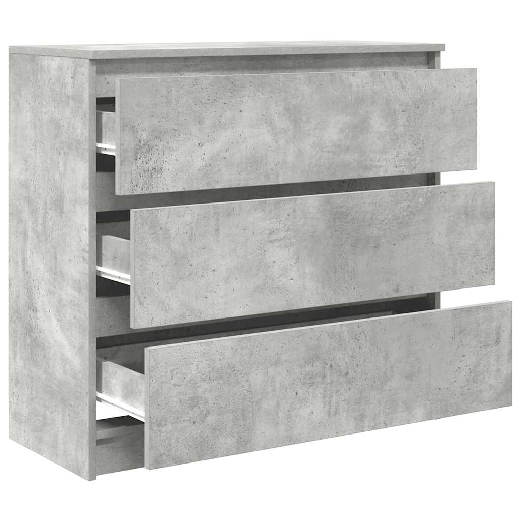 vidaXL Credenza Grigio Cemento 80x35x76 cm in Legno Multistrato