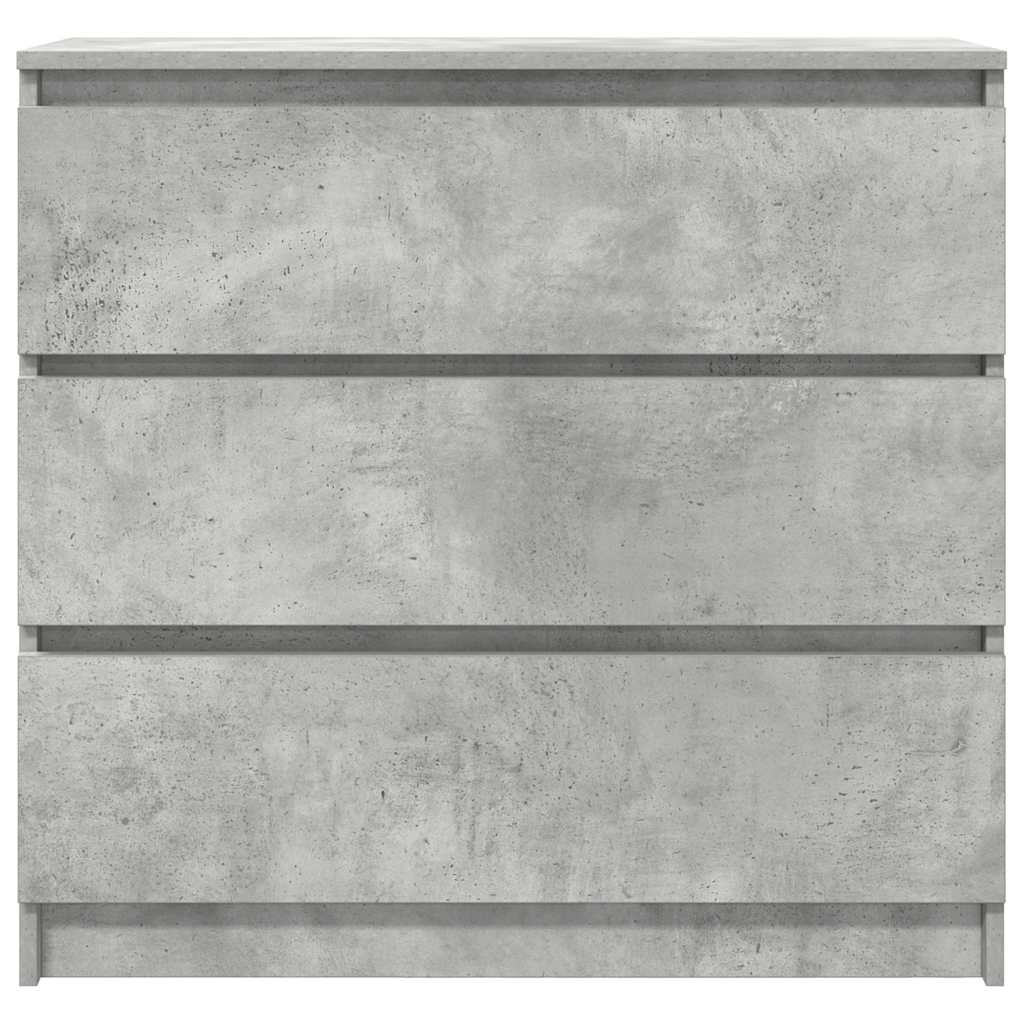Credenza-Buffet-Armadio da cucina Grigio Cemento 80x35x76 cm in Legno Multistrato