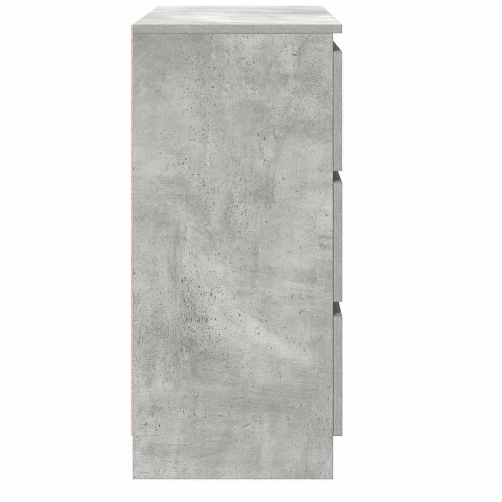 vidaXL Credenza Grigio Cemento 80x35x76 cm in Legno Multistrato