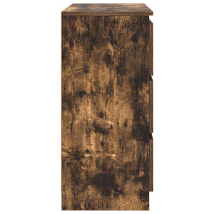 vidaXL Credenza Rovere Fumo 80x35x76 cm in Legno Multistrato