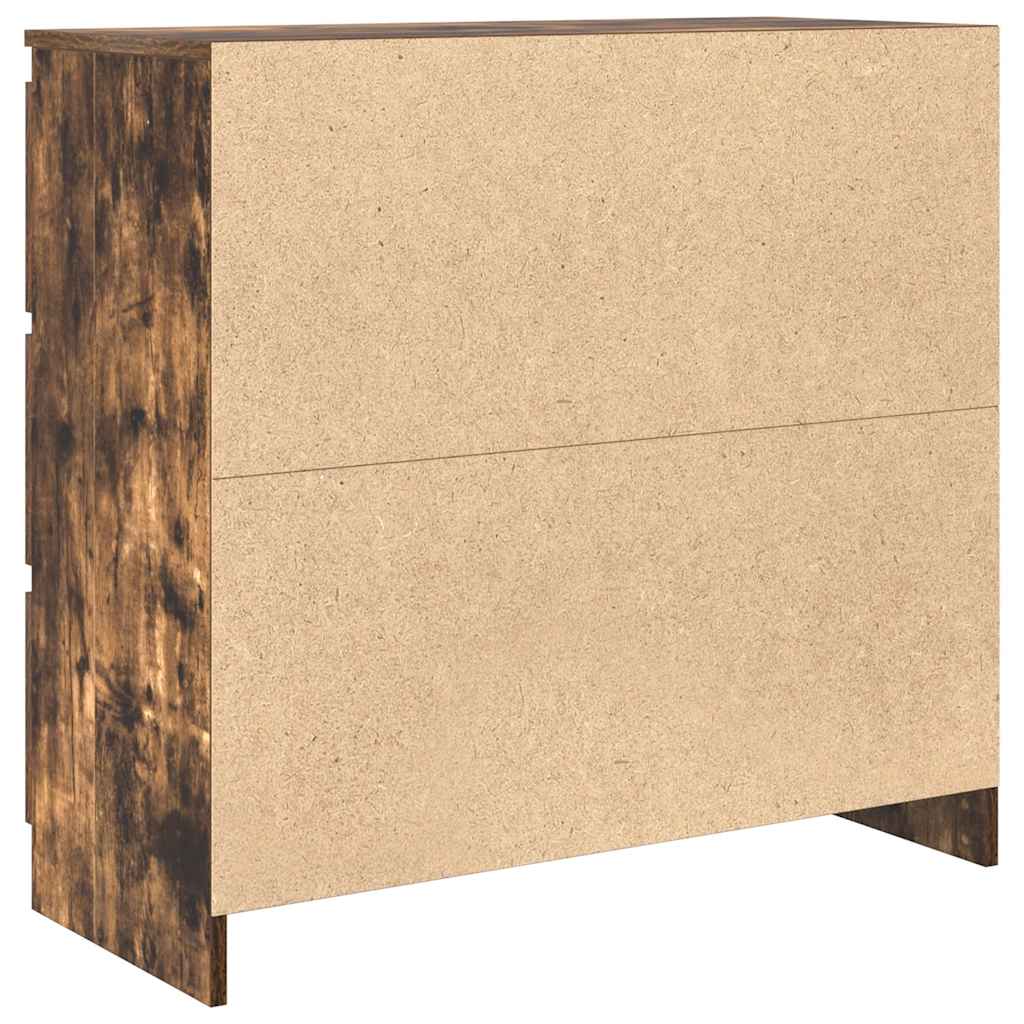 vidaXL Credenza Rovere Fumo 80x35x76 cm in Legno Multistrato