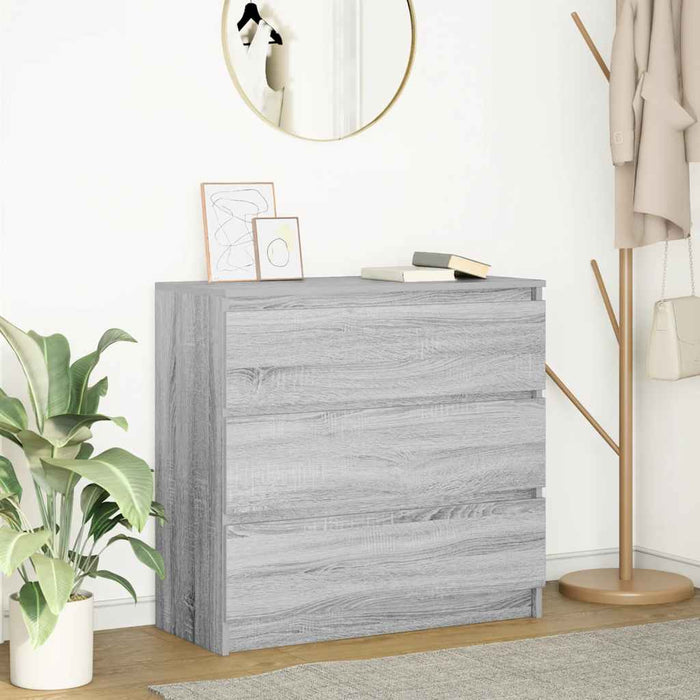 Credenza-Buffet-Armadio da cucina Grigio Sonoma 80x35x76 cm in Legno Multistrato