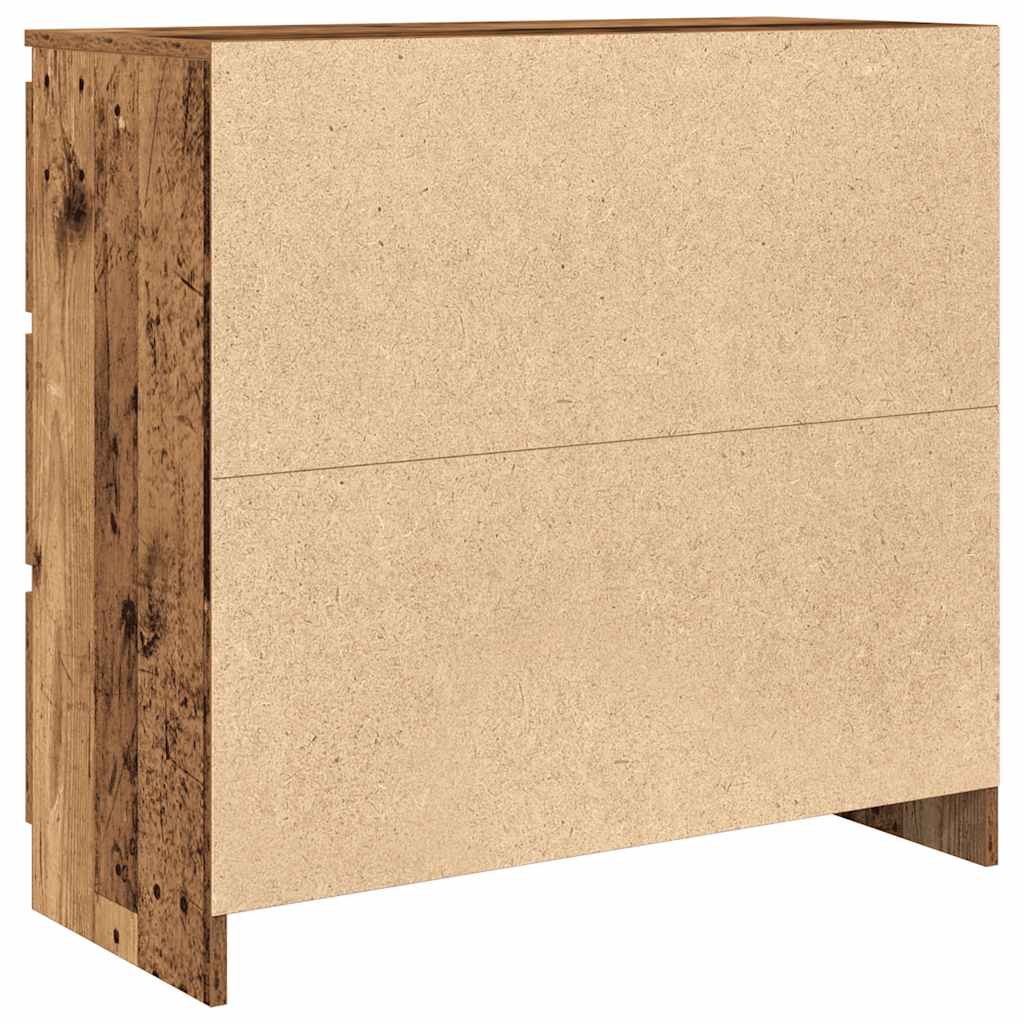 vidaXL Credenza Legno Antico 80x35x76 cm in Legno Multistrato