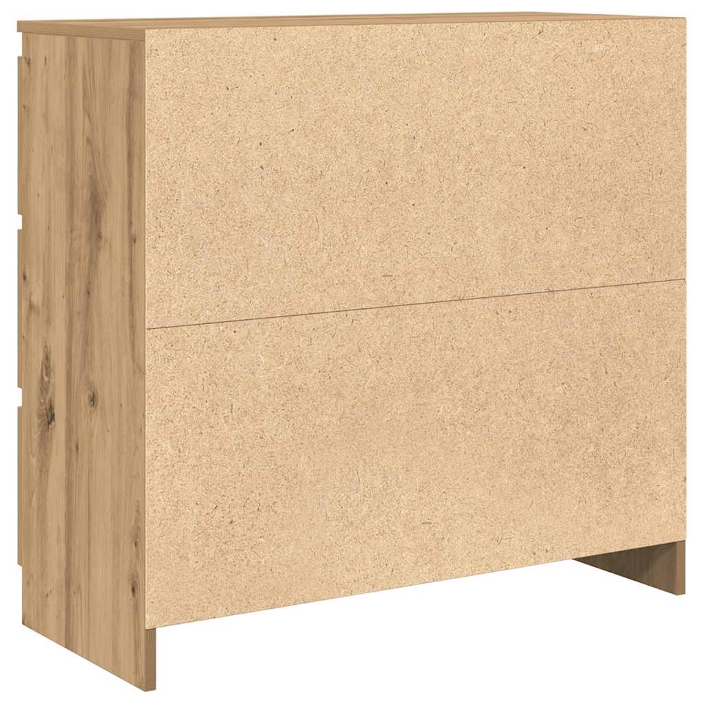 vidaXL Credenza Rovere Artigianale 80x35x76 cm in Legno Multistrato