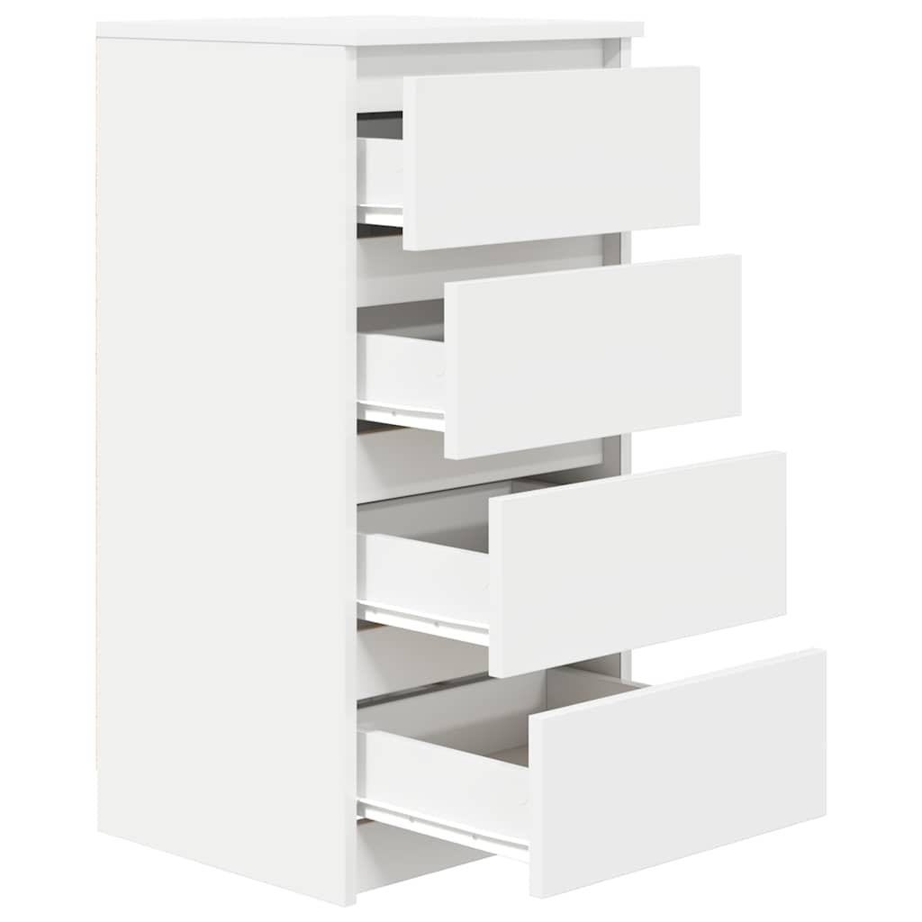 vidaXL Credenza Bianca 37,5x35x76 cm in Legno Multistrato