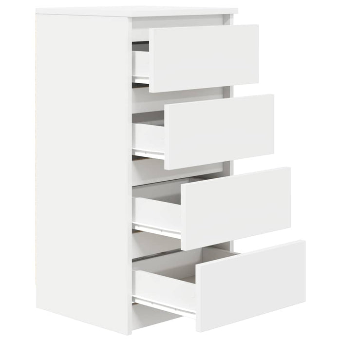 vidaXL Credenza Bianca 37,5x35x76 cm in Legno Multistrato