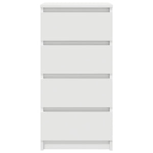 vidaXL Credenza Bianca 37,5x35x76 cm in Legno Multistrato