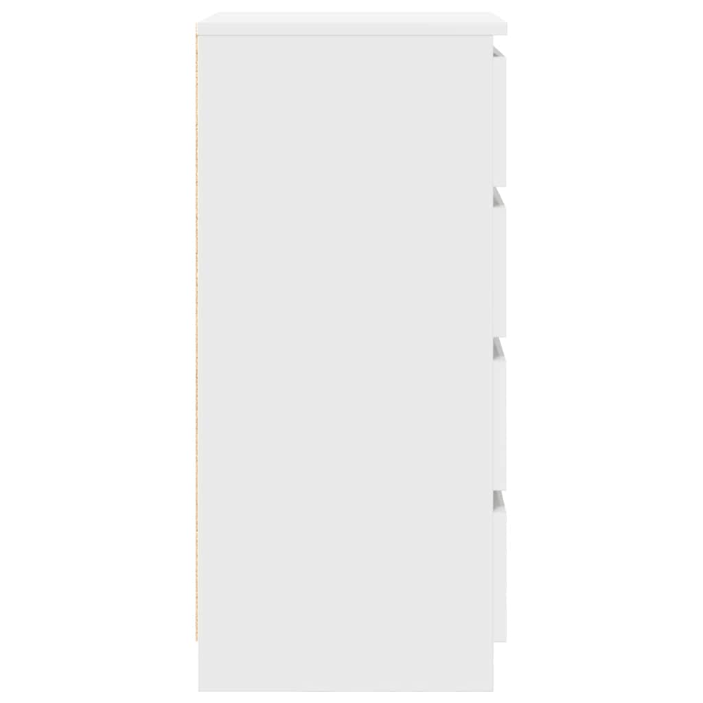 vidaXL Credenza Bianca 37,5x35x76 cm in Legno Multistrato