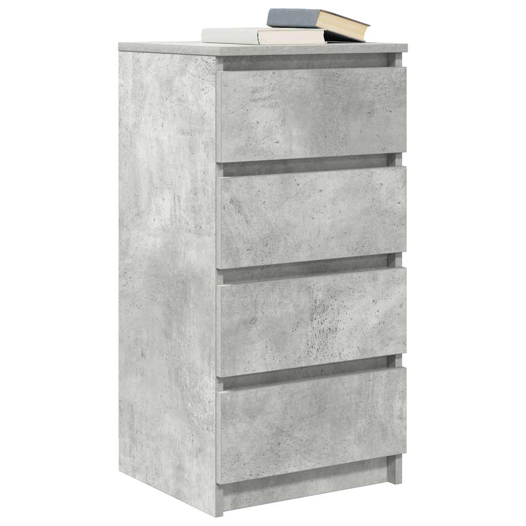 Credenza Grigio Cemento 37,5x35x76 cm in Legno Multistrato 861754