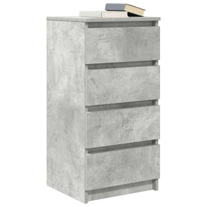 Credenza Grigio Cemento 37,5x35x76 cm in Legno Multistrato 861754