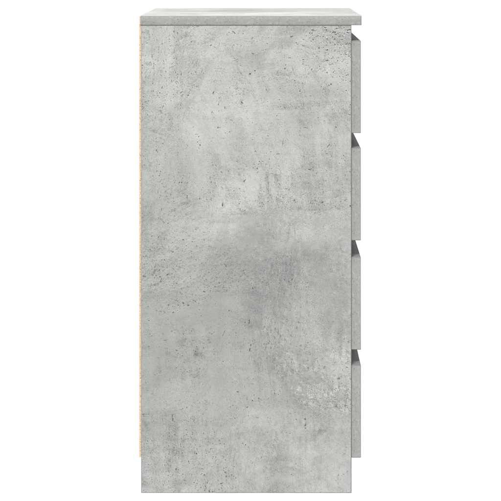 Credenza Grigio Cemento 37,5x35x76 cm in Legno Multistrato 861754