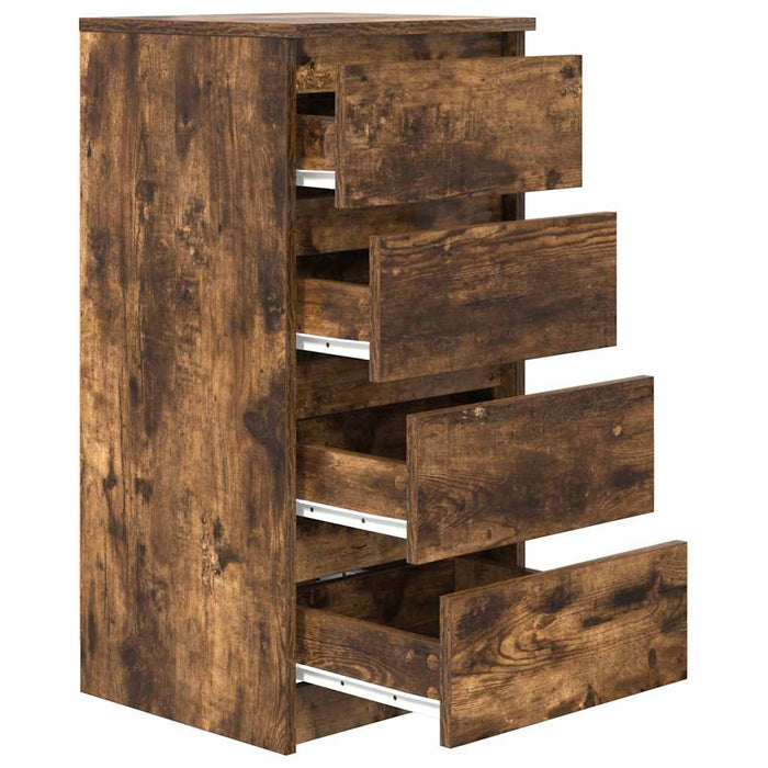 vidaXL Credenza Rovere Fumo 37,5x35x76 cm in Legno Multistrato