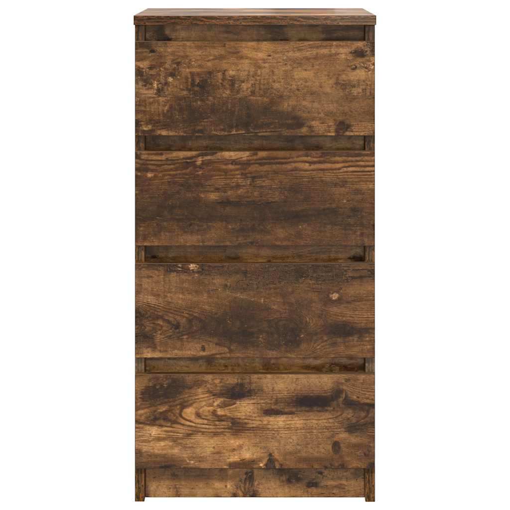 vidaXL Credenza Rovere Fumo 37,5x35x76 cm in Legno Multistrato