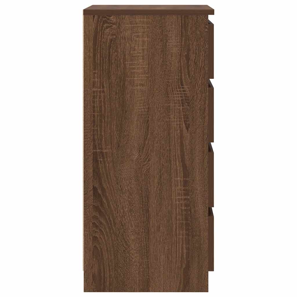 vidaXL Credenza Rovere Marrone 37,5x35x76 cm in Legno Multistrato