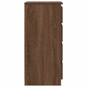 vidaXL Credenza Rovere Marrone 37,5x35x76 cm in Legno Multistrato