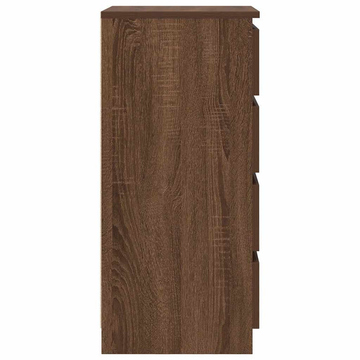 vidaXL Credenza Rovere Marrone 37,5x35x76 cm in Legno Multistrato