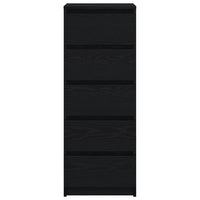 vidaXL Credenza con Cassetti Rovere Nero 37,5x35x99 cm Truciolato