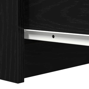 Credenza con Cassetti Rovere Nero 37,5x35x99 cm Truciolato 861761