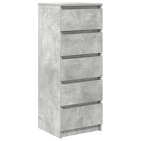 vidaXL Credenza con Cassetti Grigio Cemento 37,5x35x99cm in Truciolato