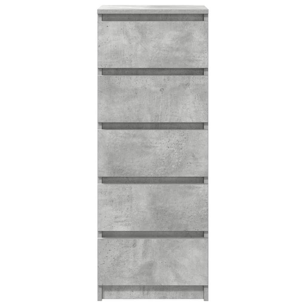vidaXL Credenza con Cassetti Grigio Cemento 37,5x35x99cm in Truciolato