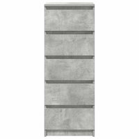 vidaXL Credenza con Cassetti Grigio Cemento 37,5x35x99cm in Truciolato